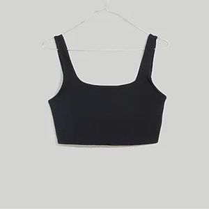 NWOT black square sports bra